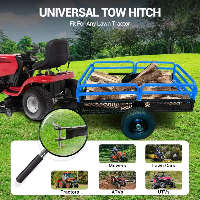 Carrello ribaltabile in acciaio per impieghi gravosi – Capacità 680 kg, 0,42 metri cubi