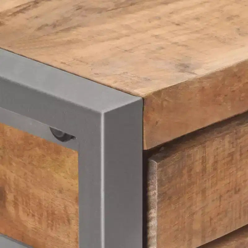 Consolle in legno massello di mango con struttura in ferro