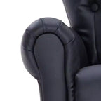 Poltrona reclinabile con poggiapiedi – Similpelle Nera