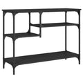 vidaXL Console Table with Shelves Behind Sofa Entry Desk Living Room Furniture