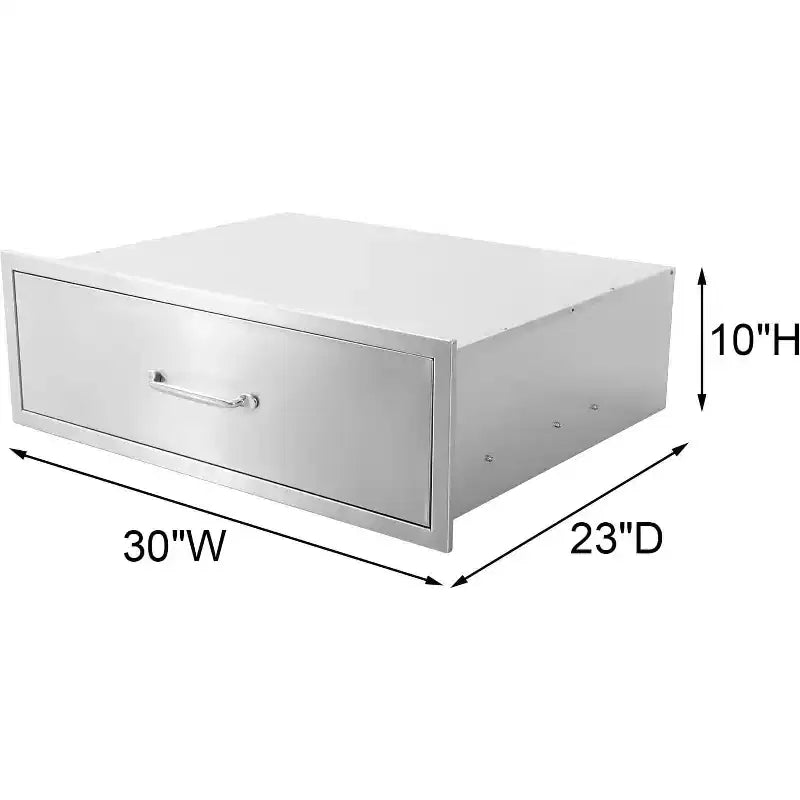 Cassetto da cucina per esterni in acciaio inossidabile con guide scorrevoli