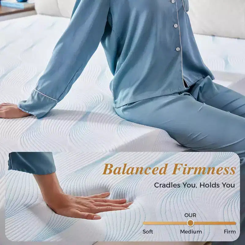 Materasso in memory foam da 10 pollici – rigidità media