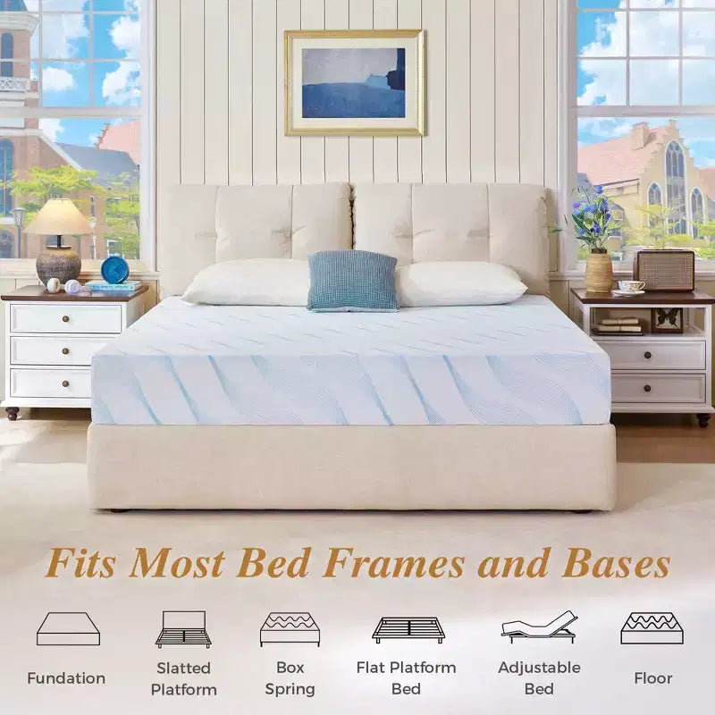 Materasso in memory foam da 10 pollici – rigidità media