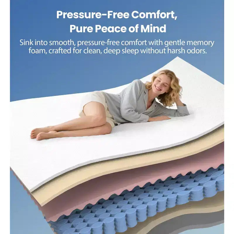 Materasso Ibrido King Size 14 Pollici – Memory Foam e Molle Insacchettate