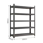 Scaffale metallico regolabile a 5 ripiani