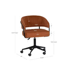 Sedia da ufficio regolabile Caramel Velvet