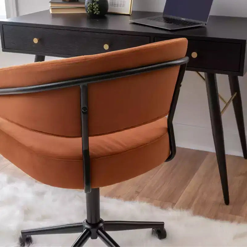 Sedia da ufficio regolabile Caramel Velvet