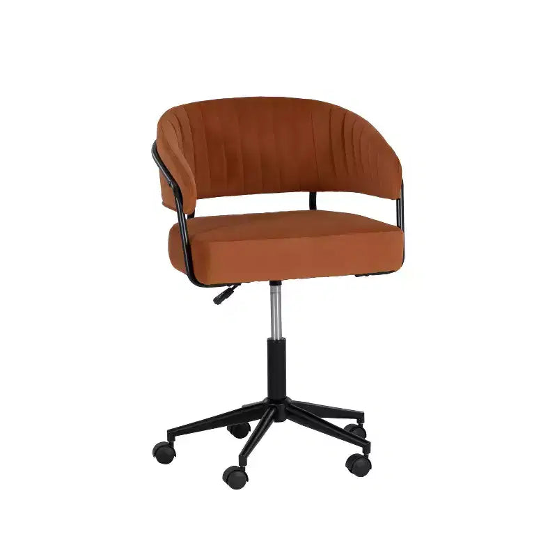 Sedia da ufficio regolabile Caramel Velvet