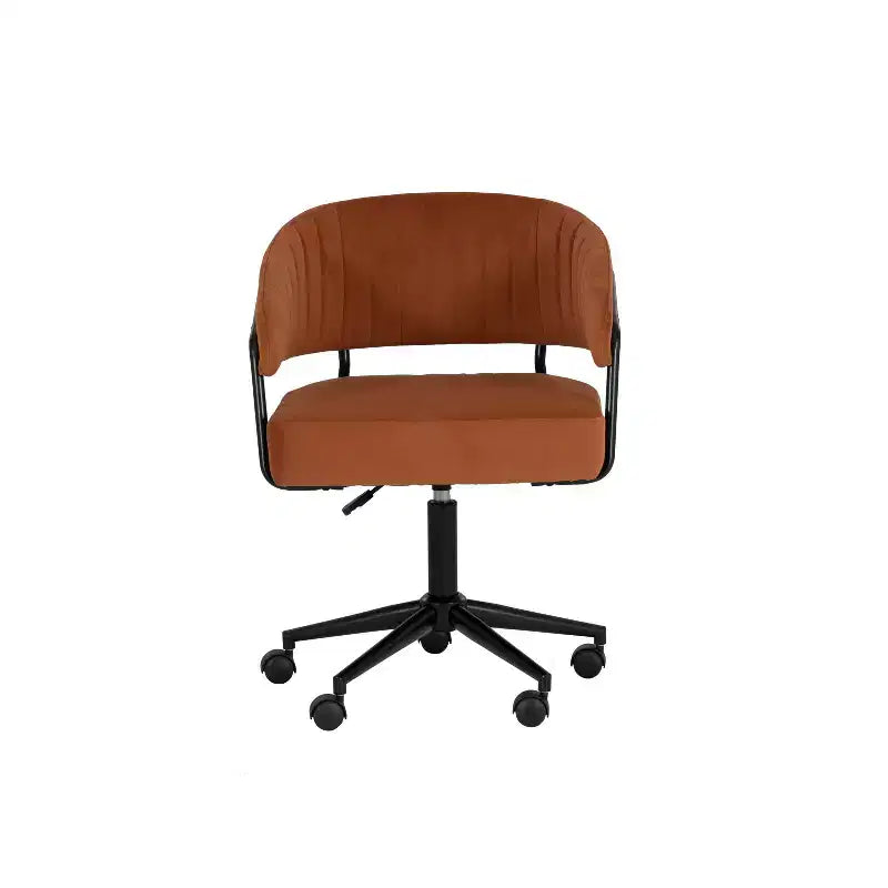 Sedia da ufficio regolabile Caramel Velvet