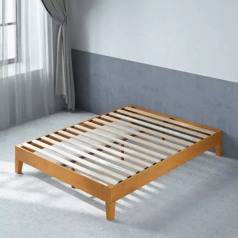 Base letto a piattaforma in legno da 12 pollici – Non necessita di doghe