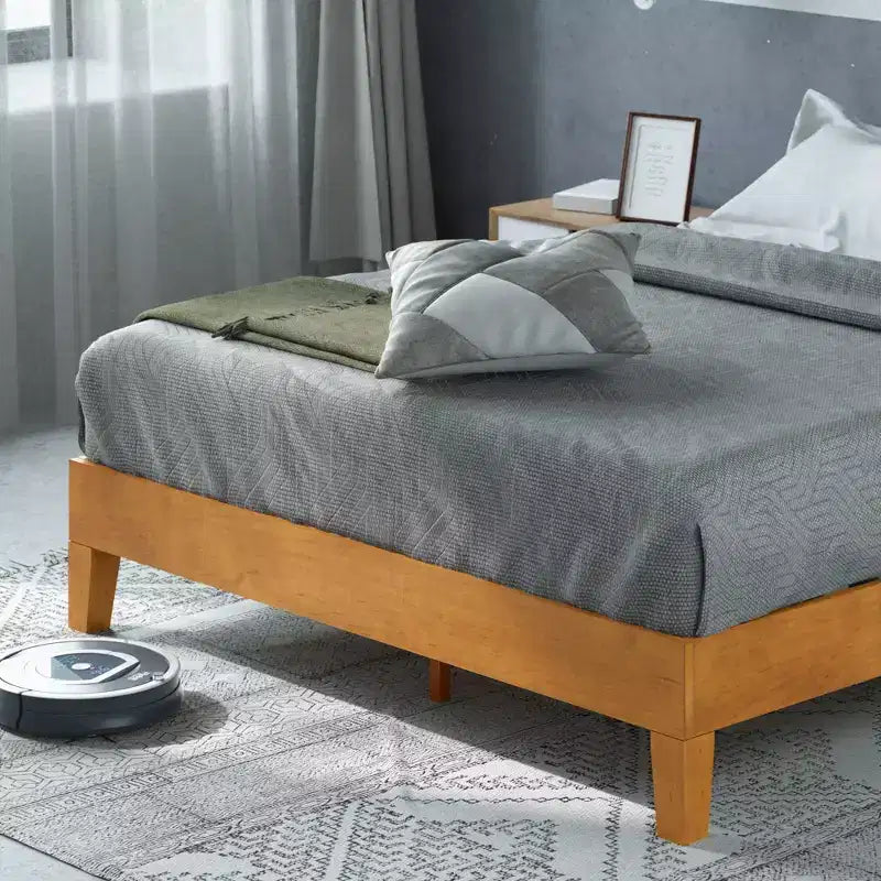 Base letto a piattaforma in legno da 12 pollici – Non necessita di doghe