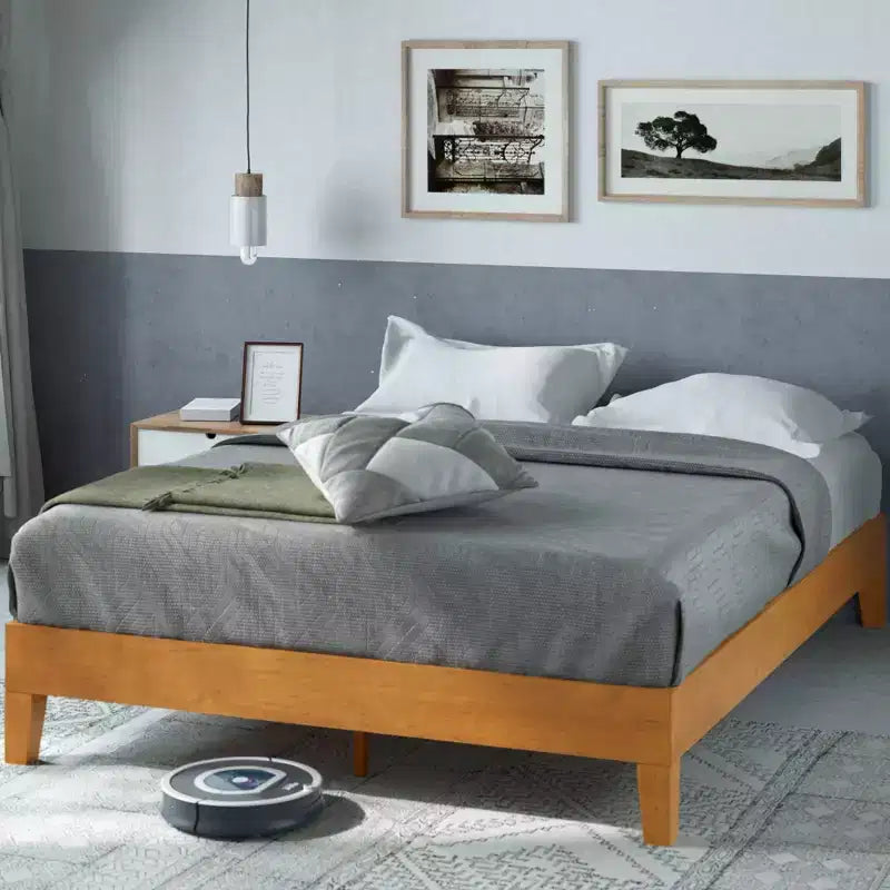 Base letto a piattaforma in legno da 12 pollici – Non necessita di doghe
