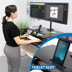 Convertitore per Scrivania Regolabile in Altezza con Supporto per Doppio Monitor, 36 Pollici