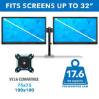 Convertitore per Scrivania Regolabile in Altezza con Supporto per Doppio Monitor, 36 Pollici
