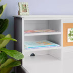 Set Scrivania e Sedia per Bambini con Credenza – Tavolo da Studio in Legno con Cassetti e Ripiani Contenitori