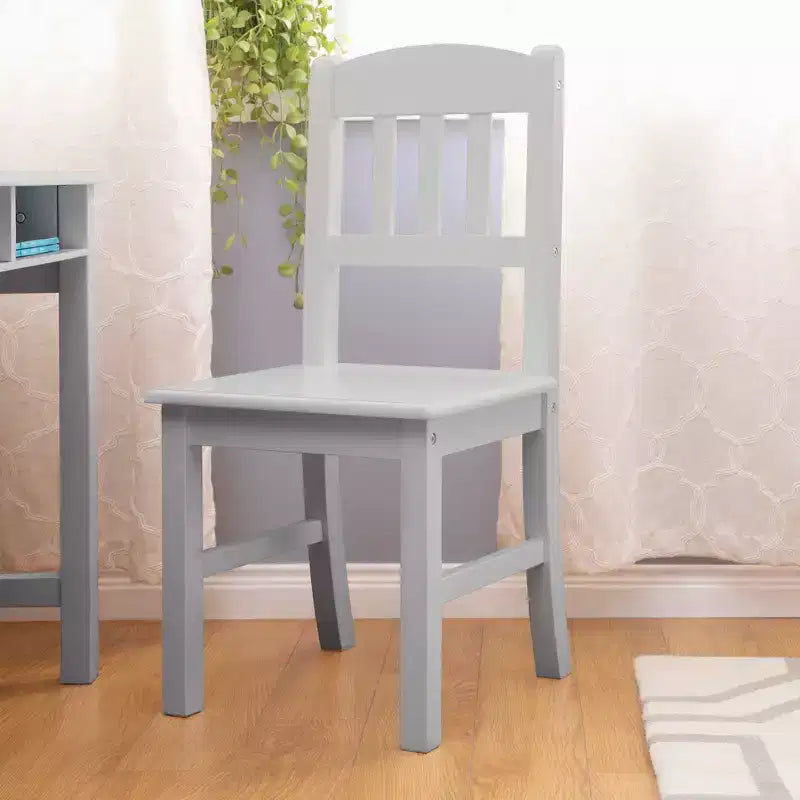 Set Scrivania e Sedia per Bambini con Credenza – Tavolo da Studio in Legno con Cassetti e Ripiani Contenitori