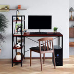 Scrivania per computer da 47,5" con libreria a 4 ripiani