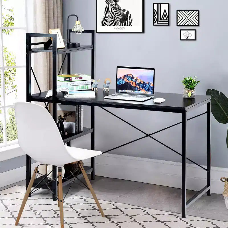 Scrivania per computer da 47,5" con libreria a 4 ripiani