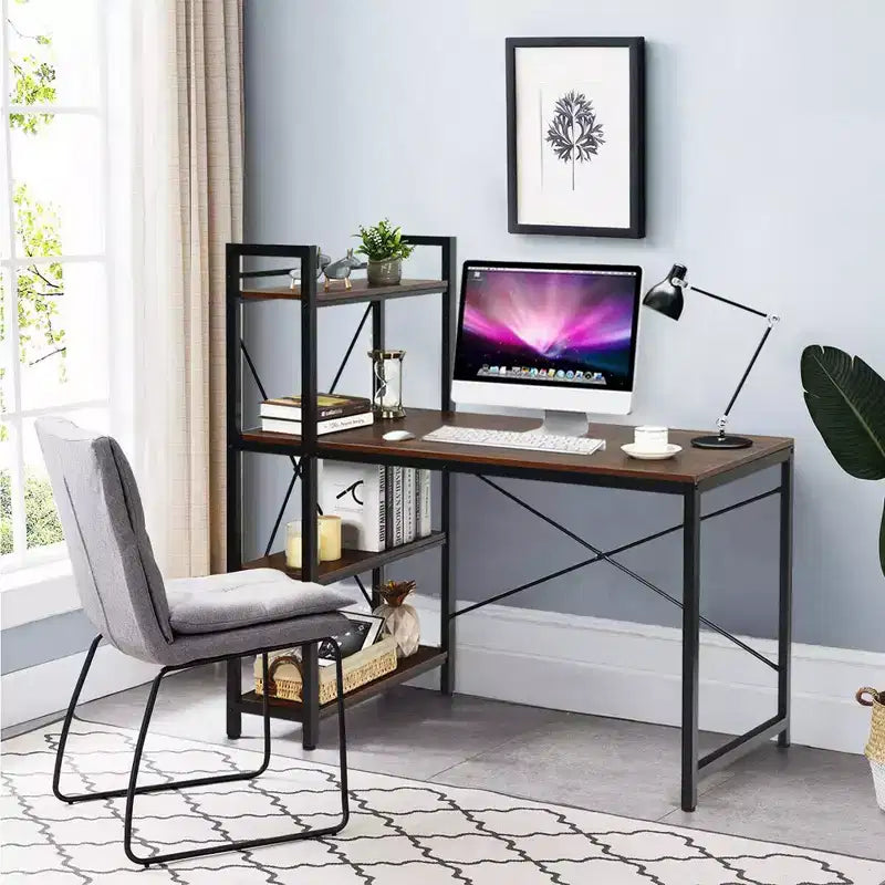 Scrivania per computer da 47,5" con libreria a 4 ripiani
