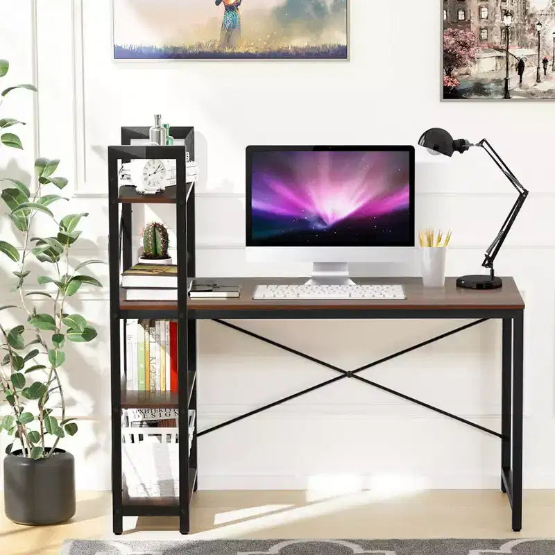 Scrivania per computer da 47,5" con libreria a 4 ripiani