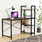 Scrivania per computer da 47,5" con libreria a 4 ripiani
