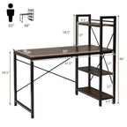 Scrivania per computer da 47,5" con libreria a 4 ripiani