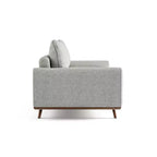 Divano mid-century da 82" con rivestimento in cotone-lino e cuscini sfoderabili