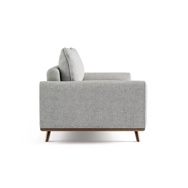 Divano mid-century da 82" con rivestimento in cotone-lino e cuscini sfoderabili