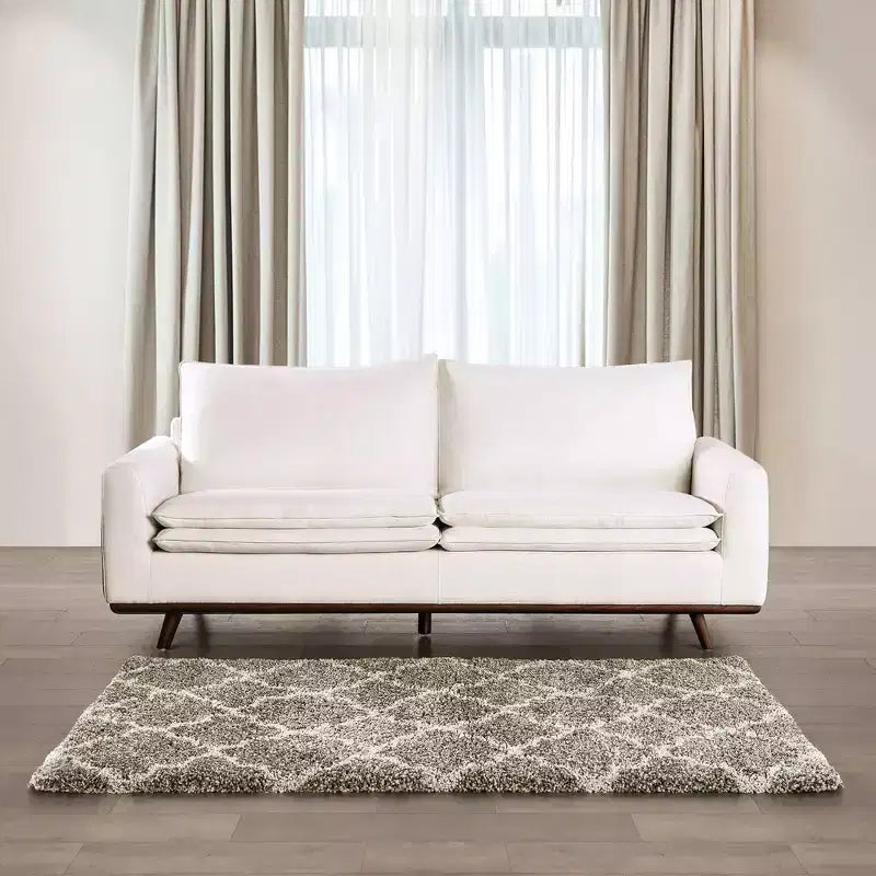 Divano mid-century da 82" con rivestimento in cotone-lino e cuscini sfoderabili