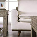 Divano mid-century da 82" con rivestimento in cotone-lino e cuscini sfoderabili