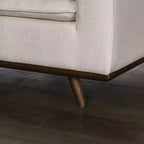 Divano mid-century da 82" con rivestimento in cotone-lino e cuscini sfoderabili