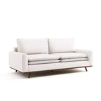 Divano mid-century da 82" con rivestimento in cotone-lino e cuscini sfoderabili
