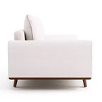 Divano mid-century da 82" con rivestimento in cotone-lino e cuscini sfoderabili