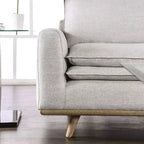 Divano mid-century da 82" con rivestimento in cotone-lino e cuscini sfoderabili