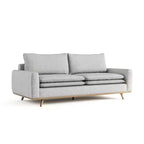 Divano mid-century da 82" con rivestimento in cotone-lino e cuscini sfoderabili