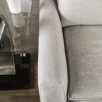 Divano mid-century da 82" con rivestimento in cotone-lino e cuscini sfoderabili