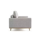 Divano mid-century da 82" con rivestimento in cotone-lino e cuscini sfoderabili