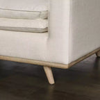 Divano mid-century da 82" con rivestimento in cotone-lino e cuscini sfoderabili