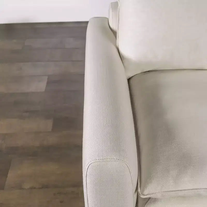 Divano mid-century da 82" con rivestimento in cotone-lino e cuscini sfoderabili