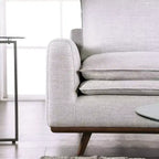 Divano mid-century da 82" con rivestimento in cotone-lino e cuscini sfoderabili