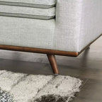 Divano mid-century da 82" con rivestimento in cotone-lino e cuscini sfoderabili