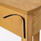 Consolle semiluna con cassetto – Finitura legno naturale